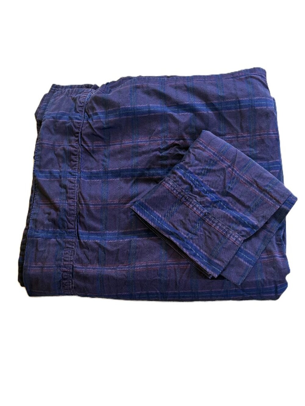 Vintage Ralph Lauren Rutherford Park Full/Queen Purple Plaid Duvet Cover +Pillow